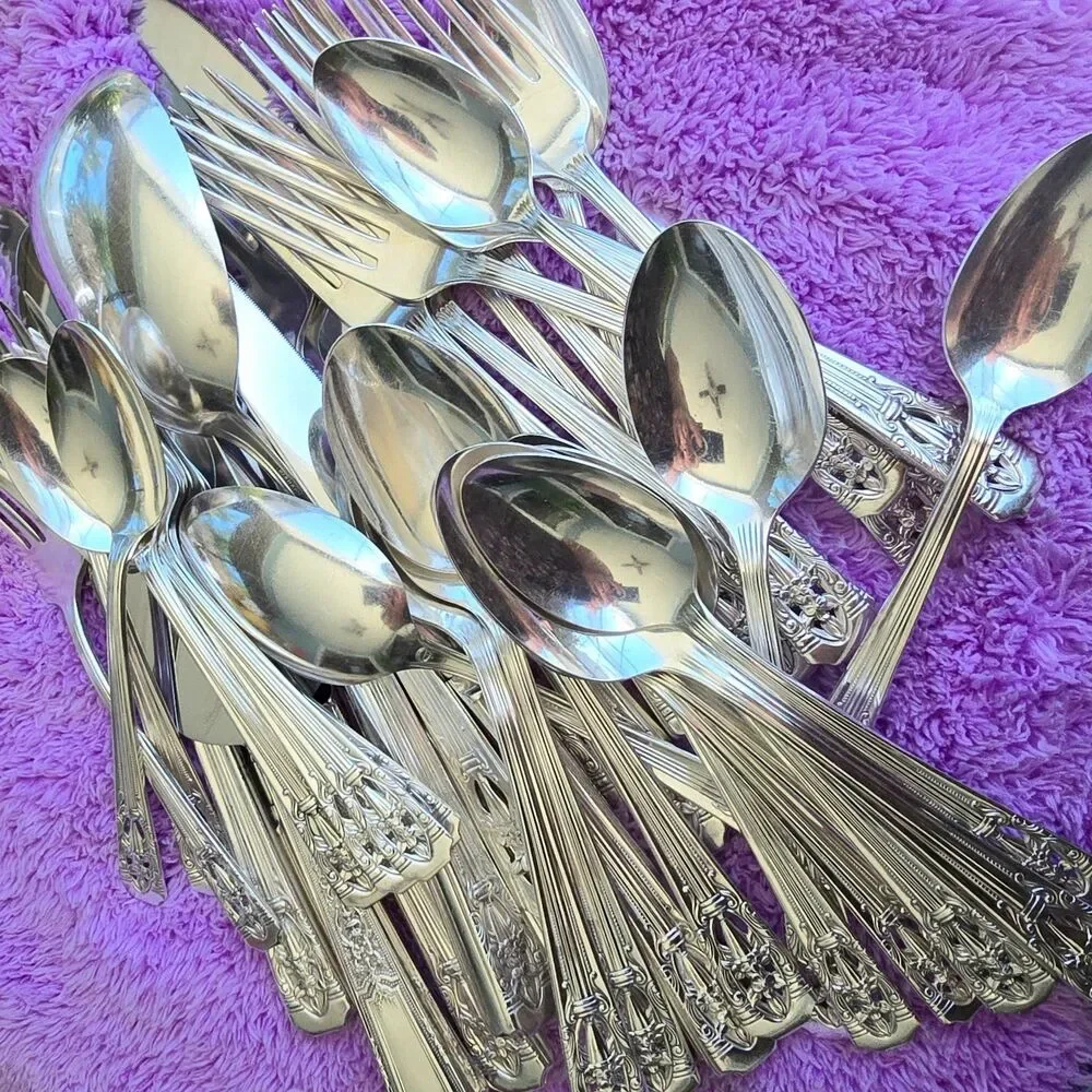 42 Pc Wallace Filigree Harmony House Plate AA+ Flatware Utensils | Service for 6